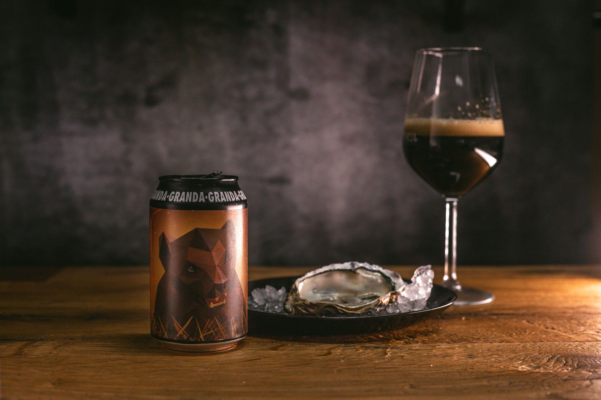 Birra artigianale Stout con ostriche